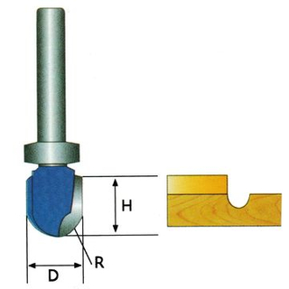 Modello Modello Trim Router Bit Shank Taglierina per la lavorazione del legno Taglierina per tenoni per utensili per la lavorazione del legno(4)