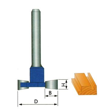 Fresa per scanalare tipo 'T' per tagliare il legno