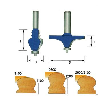 Punte per corrimano e dita per tagliare il legno 